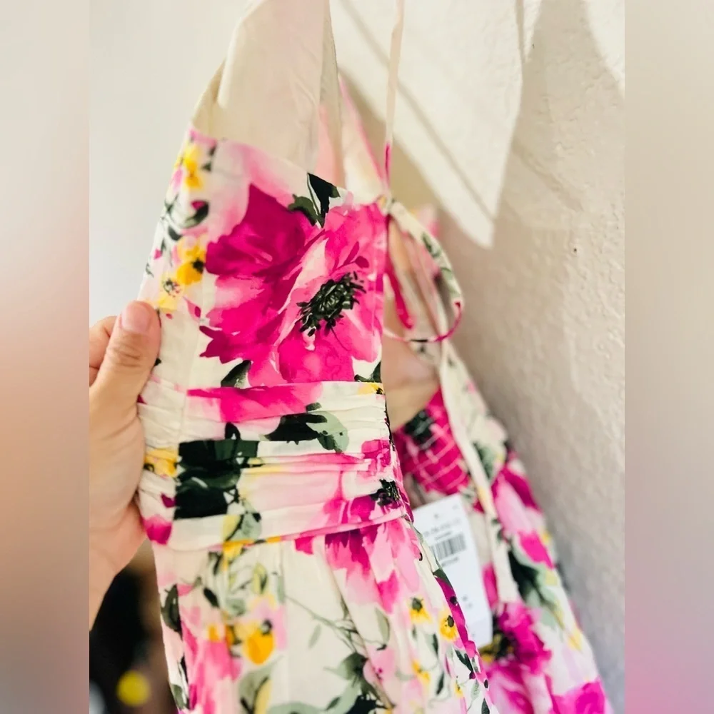 Abercrombie & Fitch colorful flower print maxi dress NWT